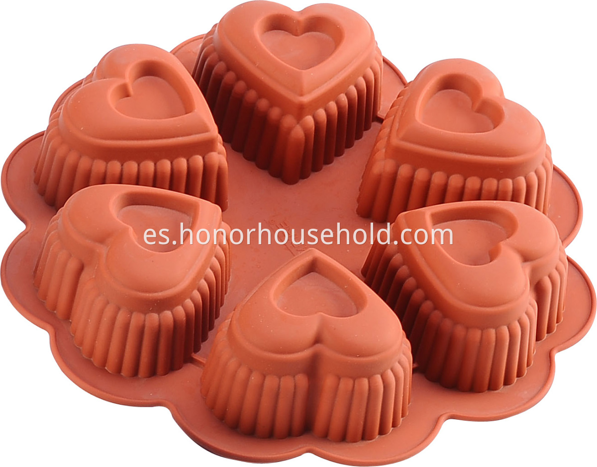 Moldes de pastel de silicona de ventas calientes LD-B0006 Moldes de pastel de silicona de amor